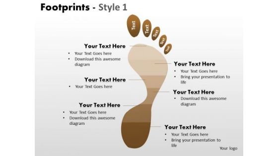 PowerPoint Layouts Process Footprints Ppt Presentation