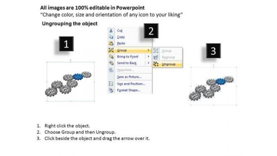 PowerPoint Layouts Process Gears Process Ppt Slide