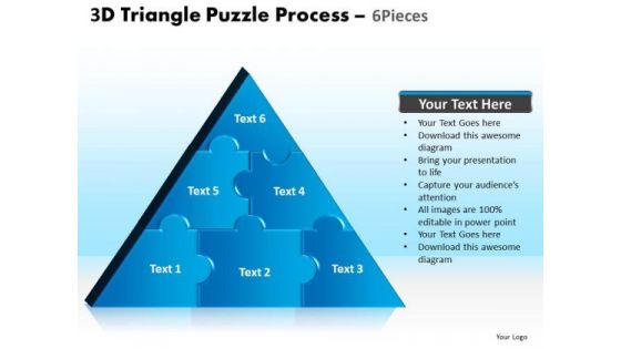 PowerPoint Layouts Process Triangle Puzzle Ppt Themes