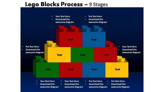 PowerPoint Layouts Sales Lego Blocks Ppt Templates