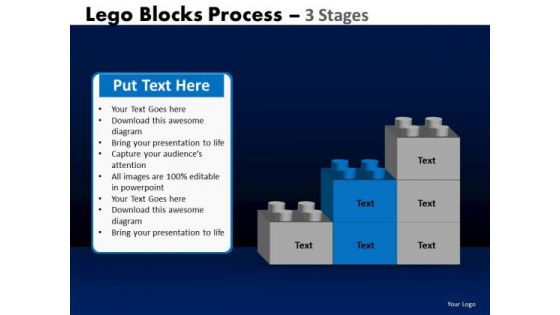 PowerPoint Layouts Sales Lego Blocks Ppt Themes