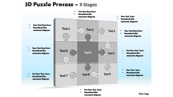 PowerPoint Layouts Sales Puzzle Process Ppt Presentation