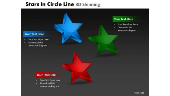 PowerPoint Layouts Sales Stars In Circle Ppt Presentation