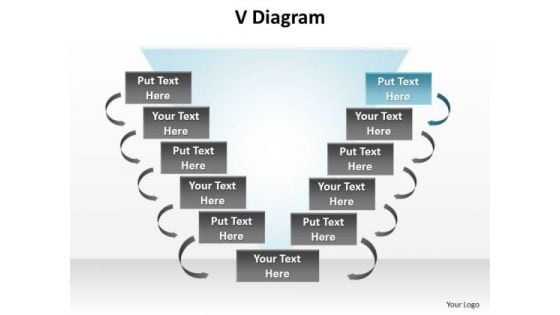 PowerPoint Layouts Sales V Diagram Ppt Themes