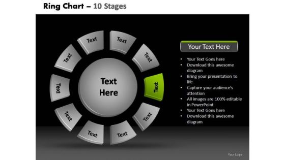 PowerPoint Layouts Strategy Donut With Core Ppt Presentation