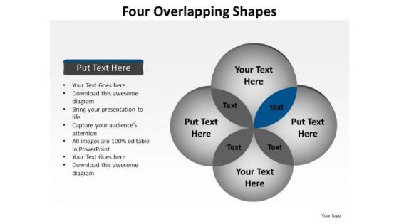 PowerPoint Layouts Strategy Four Overlapping Ppt Theme