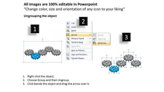 PowerPoint Layouts Strategy Gears Process Ppt Templates