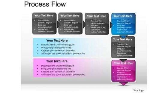 PowerPoint Layouts Strategy Process Flow Ppt Themes