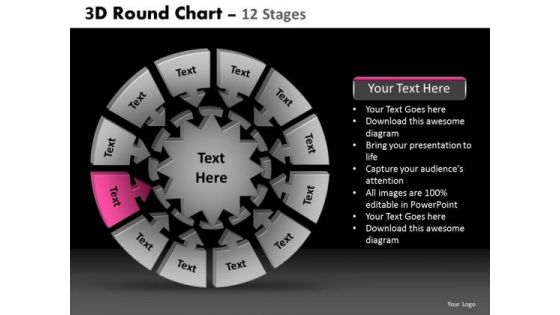 PowerPoint Layouts Strategy Round Chart Ppt Themes