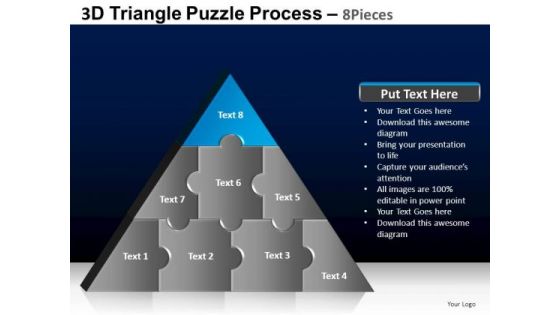 PowerPoint Layouts Strategy Triangle Puzzle Ppt Themes