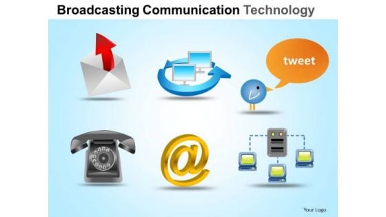 PowerPoint Layouts Success Communication Technology Ppt Design