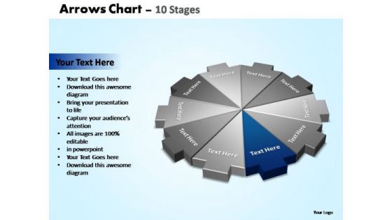 PowerPoint Layouts Teamwork Arrows Chart Ppt Theme