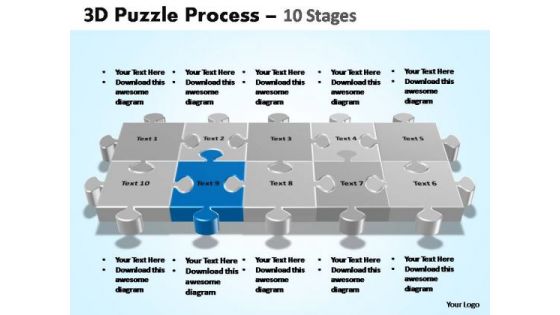 PowerPoint Layouts Teamwork Puzzle Process Ppt Theme