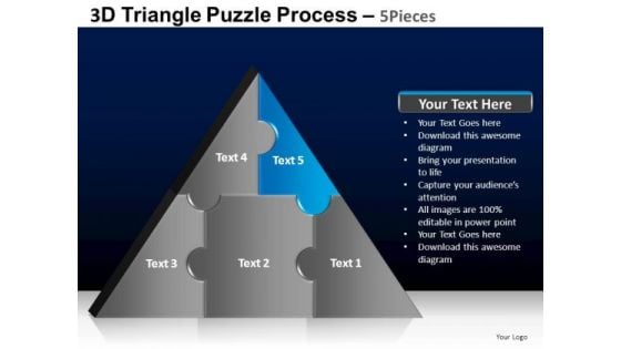 PowerPoint Layouts Teamwork Triangle Puzzle Ppt Slides