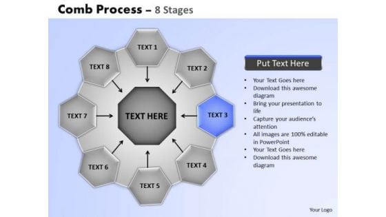 PowerPoint Layouts Teamwork Wheel And Spoke Process Ppt Templates