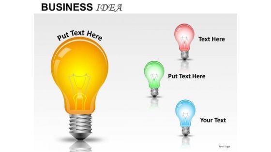 PowerPoint Lightbulb Graphics Clipart Ppt Design Slides