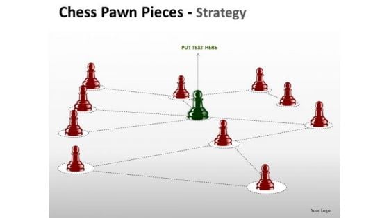 PowerPoint Network Diagram Chess Pawn Ppt Process