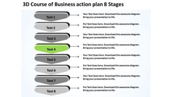 PowerPoint Presentation Action Plan 8 Stages Business Layouts Slides