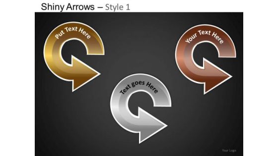 PowerPoint Presentation Business Growth Shiny Arrows Ppt Templates