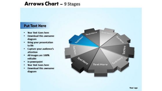 PowerPoint Presentation Chart Arrows Chart Ppt Slides