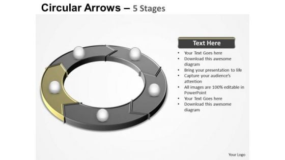 PowerPoint Presentation Chart Circular Arrows Ppt Slide