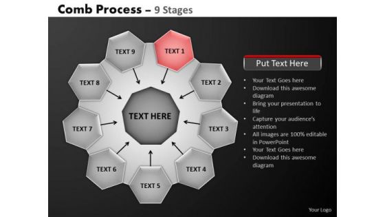 PowerPoint Presentation Chart Hub And Spokes Process Ppt Slide Designs