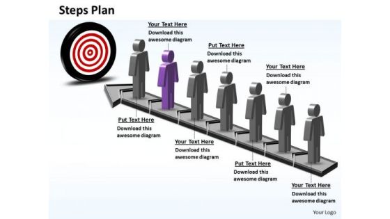 PowerPoint Presentation Chart Steps Plan 7 Stages Style 6 Ppt Slide