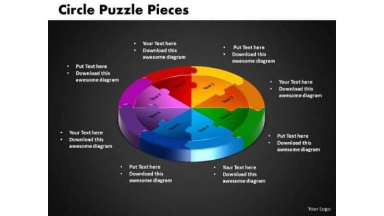 PowerPoint Presentation Circle Puzzle Company Ppt Template