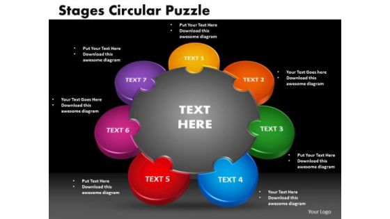 PowerPoint Presentation Circular Puzzle Business Ppt Backgrounds