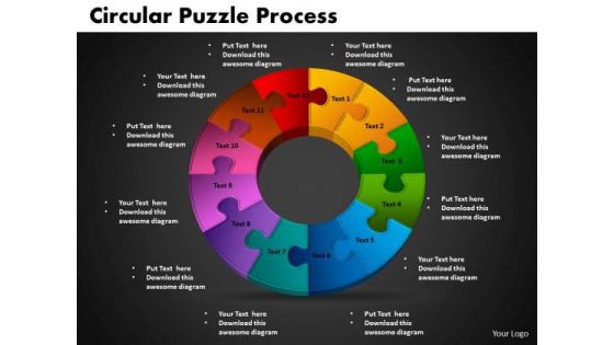 PowerPoint Presentation Circular Puzzle Process Business Ppt Design Slides