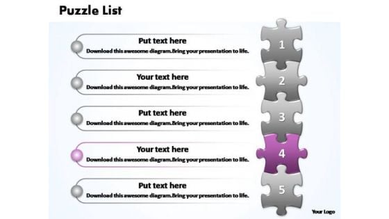 PowerPoint Presentation Company Business Puzzle List Ppt Themes