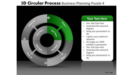 PowerPoint Presentation Company Competition 3d Circular Chart Process Ppt Slide