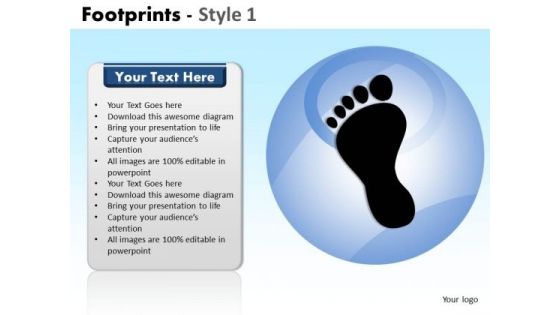 PowerPoint Presentation Corporate Strategy Footprints Ppt Theme