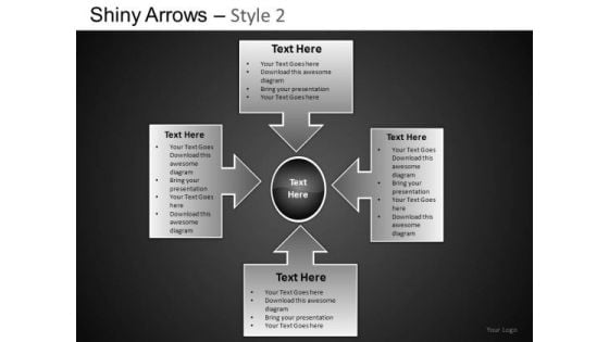 PowerPoint Presentation Corporate Success Shiny Arrows 2 Ppt Slides