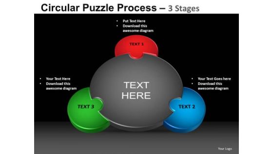 PowerPoint Presentation Cycle Chart Circular Puzzle Ppt Slides