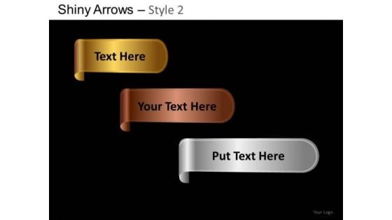 PowerPoint Presentation Designs Business Strategy Shiny Arrows 2 Ppt Slides