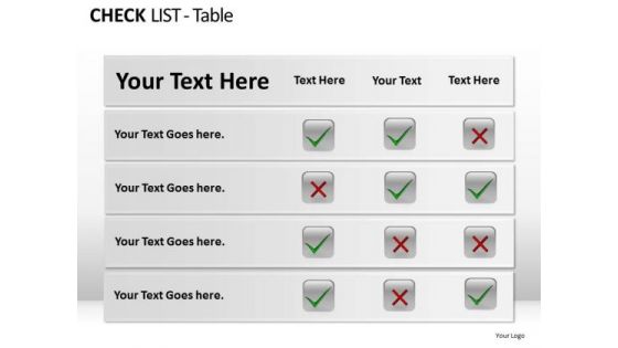 PowerPoint Presentation Designs Chart Check List Table Ppt Themes