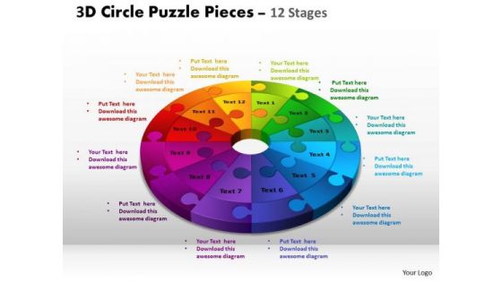 PowerPoint Presentation Designs Chart Circle Puzzle Ppt Layout