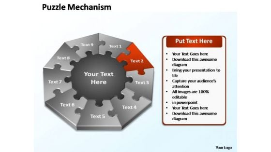 PowerPoint Presentation Designs Chart Puzzle Mechanism Ppt Theme