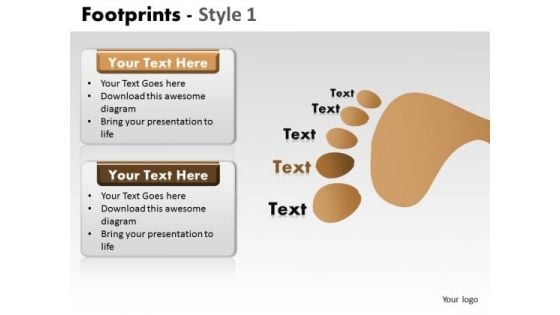 PowerPoint Presentation Designs Company Footprints Ppt Process