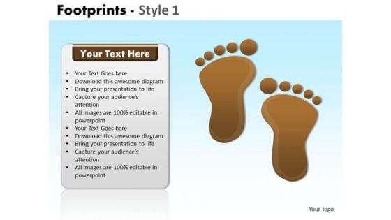 PowerPoint Presentation Designs Company Leadership Footprints Ppt Layouts