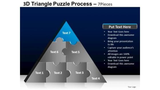 PowerPoint Presentation Designs Company Triangle Puzzle Ppt Template