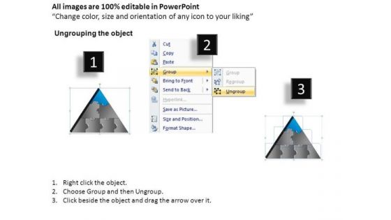 PowerPoint Presentation Designs Company Triangle Puzzle Ppt Template