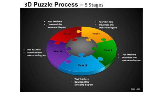 PowerPoint Presentation Designs Download Pie Chart Puzzle Process Ppt Backgrounds