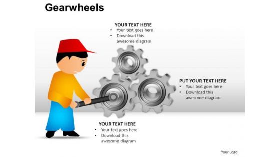 PowerPoint Presentation Designs Editable Gear Wheel Ppt Themes