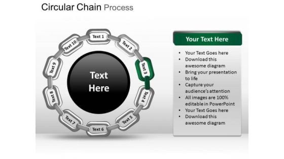 PowerPoint Presentation Designs Graphic Circular Chain Ppt Slide