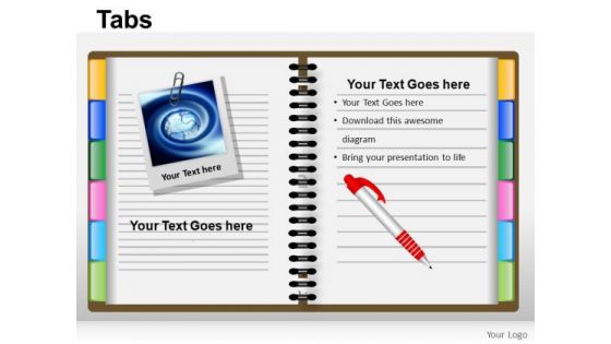 PowerPoint Presentation Designs Graphic Tabs Ppt Theme