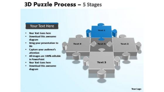 PowerPoint Presentation Designs Growth Puzzle Process Ppt Template