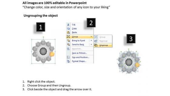 PowerPoint Presentation Designs Marketing Hub And Spokes Process Ppt Design Slides