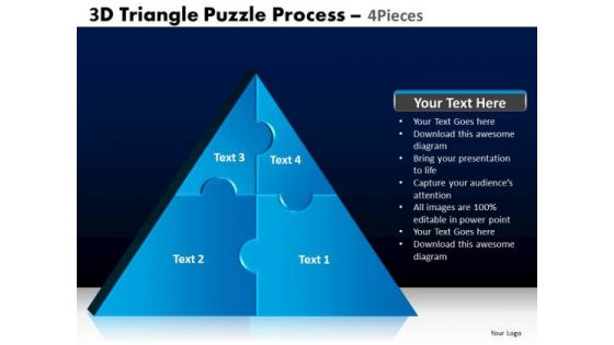 PowerPoint Presentation Designs Process Triangle Puzzle Ppt Themes